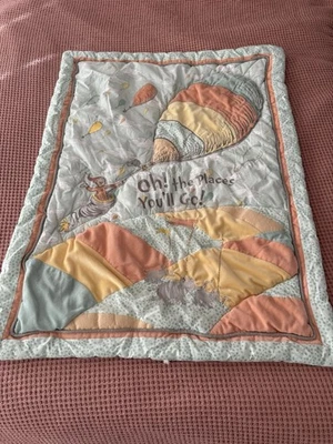 Dr. Seuss Oh The Places You'll Go Crib Blanket Baby Nursery Decoration - Image 1 of 4