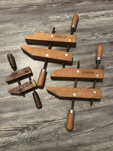 (2) JORGENSEN Nr. 1 Handschraube 10" verstellbare Holzklemmen + kleinere 1 - Bild 1 von 4