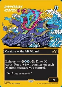 Mindspring Merfolk - First-Place Foil - Borderless Magic mtg Light Play, English - Picture 1 of 1