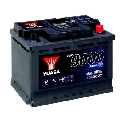 YUASA Car Battery 12V 60Ah 640A B3 T1 Starter VRLA Fits Vauxhall Ampera EV 150 - Image 1 of 4