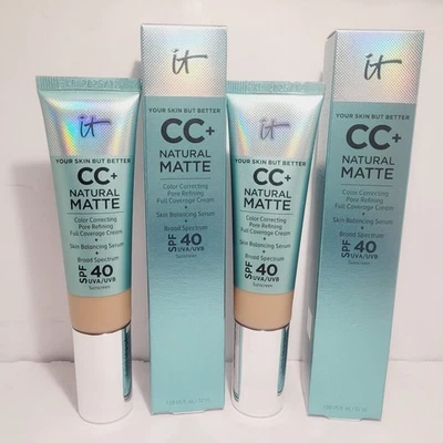 2x it Cosmetics CC+ Natural Matte Full Coverage Cream (TAN WARM) SPF 40 - Image 1 of 4