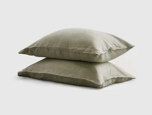 Quitte Europäische Leinen Schein Set Willowleaf Bettwäsche - KÖNIG KISSENBEZÜGE - Neu ohne Etikett - Bild 1 von 2