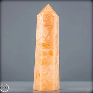 Natürlicher Orangencalcit Kristall-Obelisk - 653,57g - Bild 1 von 8