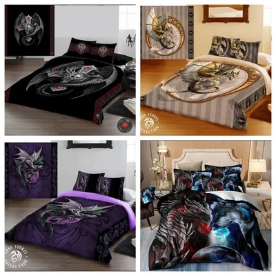 WILD STAR HOMEWARES Dragon Duvet Cover Set Bedding Set - Steampunk Dragon Single/Double/King/