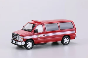 596 1:64 Red Ford E-Series E-350 Los Angeles Fire Department LAFD Diecast Model - Picture 1 of 5
