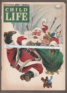 1942 Child Life **NUR UMSCHLAG*~WEIHNACHTSMANN Fallschirmjäger~Weihnachten~HEINZ Strained CARROT - Bild 1 von 2