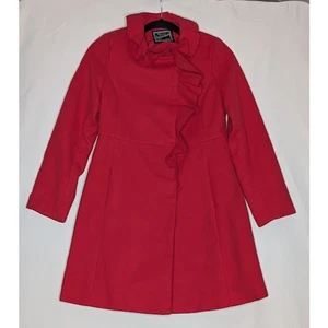 ROTHSCHILD Girls Ruffle Coat Red size L(14) Coquette Cottagecore Regency - Picture 1 of 9
