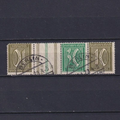 GERMANY 1921, Mi# KZ9 & W19, Gutter pair from booklet, Used - Image 1 of 2