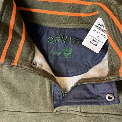Pullover mediano Orvis 1/4 cremallera para hombre nuevo con etiquetas Foto 1 de 4