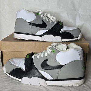 Nike Air Trainer 1 Mid  Premium Men's Gray White Black Green Sz 14 DS 2012 NOS - Picture 1 of 9