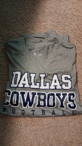 NFL-DALLAS COWBOYS-CAMISETA PRÁCTICA LEYENDA- NIKE DRY-NUEVA-MEDIANA-GRIS-EN CAMPO - Imagen 1 de 8