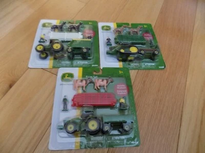 John Deere 10 Piece Farm Set TOMY Tractor, Trailer, Workers, Fences, Horses NEW - Image 1 of 4