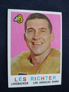 1959 Topps Football Card # 84 Les Richter (HOF) - Los Angeles Rams (VG/EX)
