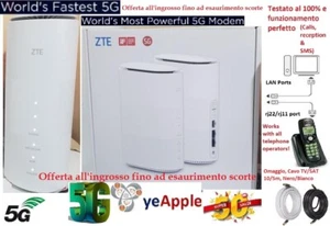 ZTE 5G LTE Router-MC801A 3.43Gbps / LTE 2Gbps 1000Mbps WIFI 6 Cat22 Rj11 (Saldi) - Photo 1/10