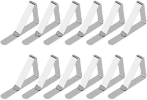HAHAYOO 12 Pcs Picnic Tablecloth Clips for Outdoor Tables, Premium Table Cloth C - Picture 1 of 12