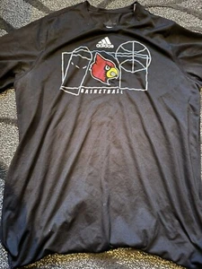 Louisville Cardinals Basketball Adidas Game Used Black Shooting Shirt L - Bild 1 von 1