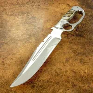 COLTELLO BOWIE PERSONALIZZATO FATTO A MANO D2 ACCIAIO D GUARD CACCIA SOPRAVVIVENZA COLTELLO RAM CORNO - Foto 1 di 3