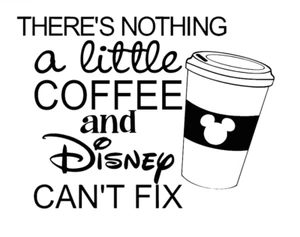 💕Disney Coffee Fix Geschenk Aufkleber Vinyl Auto schneller kostenloser Versand 📫 Kaufen Sie 2 erhalten Sie 1 gratis - Bild 1 von 4