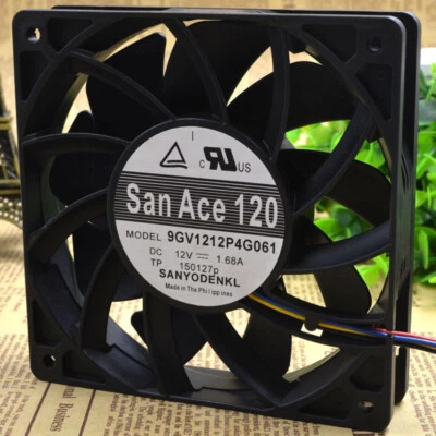 SANYO 9GV1212P4G061 12V 1.68A 12025 12cm   Cooling Industrial Fan High Power - Image 1 of 4
