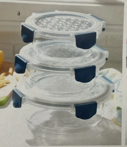 Princess House Lock-Fresh 6-Piece Round Storage Set Item #3544 $89.95 - Picture 1 of 1