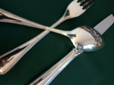 forchetta+coltello+cucchiaio silver Villeroy & Boch "Perles" - Immagine 1 di 2