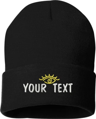 Gorro bordado personalizado Gorro bordado personalizado Gorra tejida con puño Foto 1 de 4