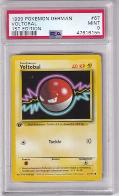 1999 Pokemon German Base Set No. 67 Voltorb First Edition PSA 9 - Image 1 of 2