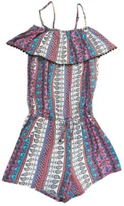 Epic Threads Girls Geo Print Romper Multi Color Black Pockets Size Small NWT - Picture 1 of 2