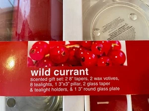 NEW! Wild Currant Candle Set by Chesapeake Bay Candle- 13 Candles & 3 Holders - Picture 1 of 9