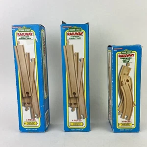 NOS Tootsietoy Sesame Street Hardwood Train Railway Straight & Curved Track Brio - Picture 1 of 10