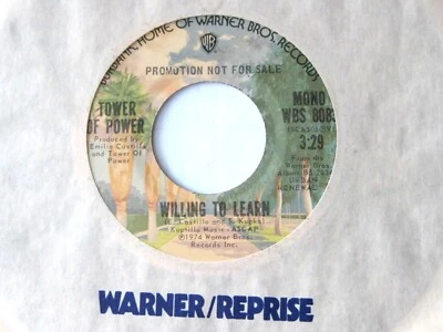 TOWER OF POWER * 45 * Willing To Learn * 1974 * DJ PROMO * Near MINT Stereo Mono - Image 1 of 2