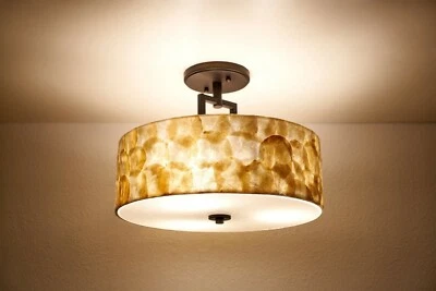 Kira Home Cove 15" 3-Light Semi Flush Mount Ceiling Light, Seashell Shade - Image 1 of 4