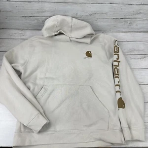 Carhartt Hoodie Boys XL 18-20 Outdoor Toddler Beige Sweatshirt youth - Picture 1 of 7