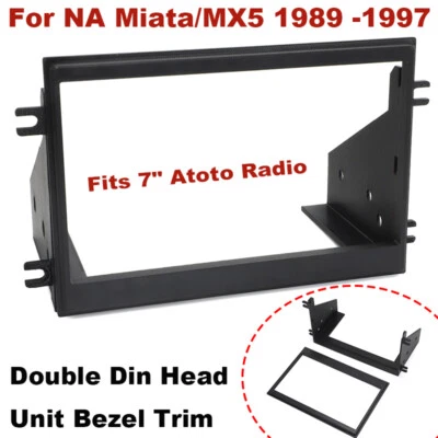 For Mazda Miata NA Double Din Head Unit Bezel (2DIN Frame) Fits 7" Atoto Radio - Imagem 1 de 4