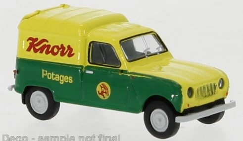 BREKINA 14752 Scala HO Renault R4 Fourgonnette Knorr Potages anno 1961 - Immagine 1 di 1