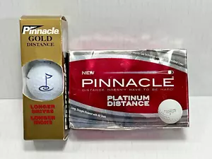 Pinnacle Platinum and Gold Distance Golf Balls LOT BUNDLE 15 NIB Sleeves Set - Picture 1 of 16