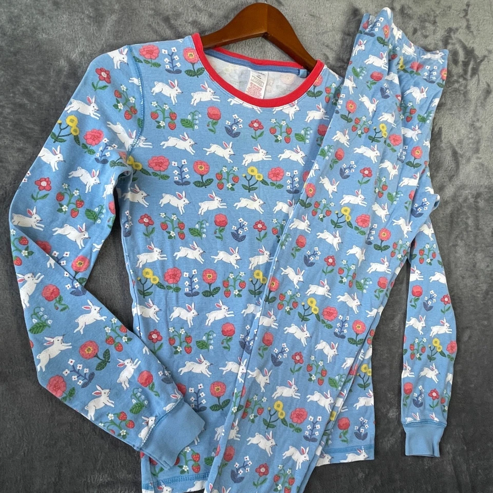 Juego de Pijama Mini Boden Talla 14 Conejito Pascua Primavera Exterior Manga Larga Orgánico Foto 1 de 4