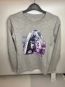 Converse Long Sleeve T Shirt Grey - Brand New With Tags - Kids Girls 10-12 Years - Picture 1 of 3