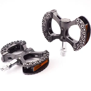 MKS Lambda Platform Bicycle 9/16" 3-Piece Crank MTB BMX Bike Pedal - Black - Picture 1 of 3