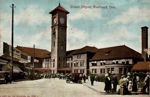 POSTCARD UNION DEPOT PORTLAND OREGON - 1914 - Picture 1 of 2