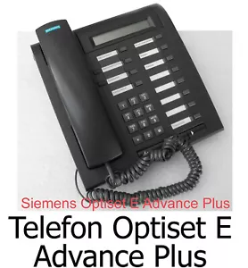 SYSTEMTELEFON SIEMENS OPTISET E ADVANCE PLUS SCHWARZ PHONE SEHR GUTER ZUSTAND MM - Bild 1 von 1