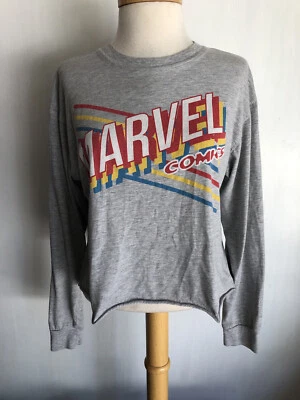 Camiseta corta oficial de manga larga MARVEL COMICS para mujer Mighty fina talla grande Foto 1 de 4
