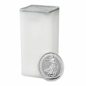 Roll of 25 - 2025 U.K. 2 Pound Silver Britannia .999 1 oz BU - Picture 1 of 3