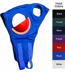 Double Knit Blinker Hood with Vinyl Full Cups-Horse Racing - Picture 1 of 3