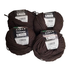 4 Filatura di Crosa Zara 8 Melange Garn #1630 dunkelbraun Merinowolle 50g Knäuel - Bild 1 von 4