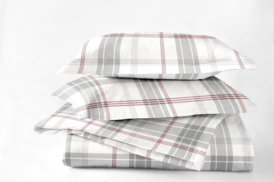 Juego de sábanas y fundas de almohada de algodón de franela alemana Dormisette de lujo de 6 onzas, 4 piezas Foto 1 de 4