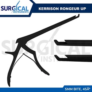 Kerrison Rongeur Black color 6" Shaft 5mm 45° Up Bite Stainless German Grade - Picture 1 of 9