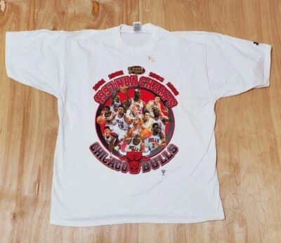 Vintage Chicago Bulls 1997 NBA Finals World Champions STARTER T-Shirt Size XL - Image 1 of 4
