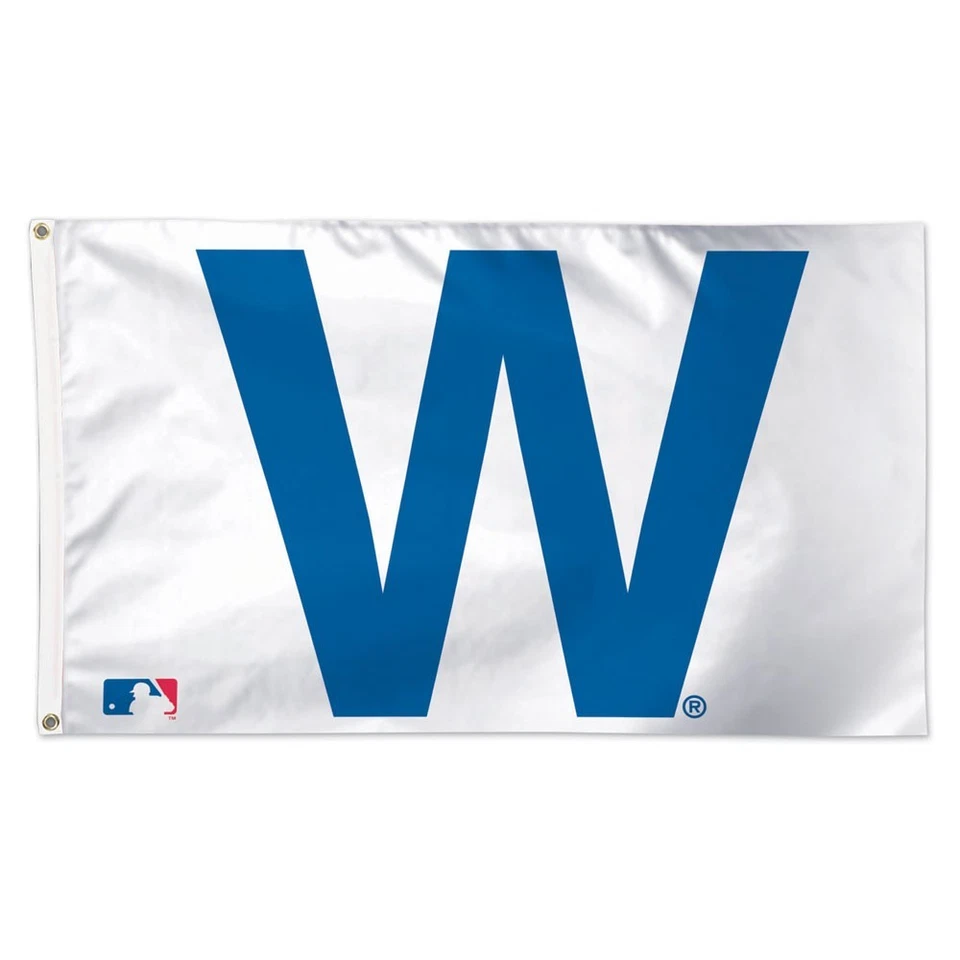 CHICAGO CUBS "W" LOGO 3'X5' DELUXE FLAG NEW WINCRAFT - Image 1 of 1