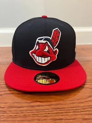 Cleveland Indians 90’s Wahoo 1997 World Series New Era 59FIFTY Fitted Cap Hat - Image 1 of 4